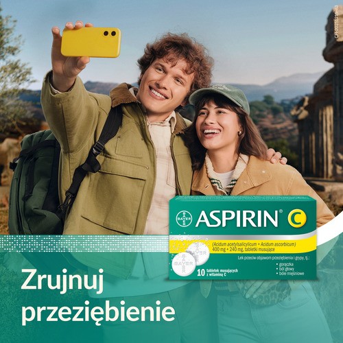 Miniaturka artykułu - #0 ASPIRIN C - 10 tabletek musujących 