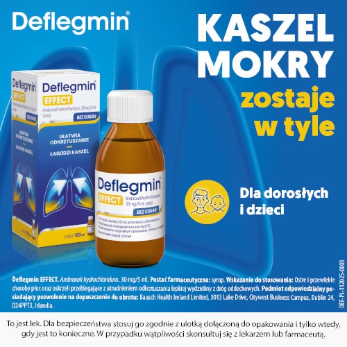 Miniaturka artykułu - #0 Deflegmin Effect syrop 30mg/5ml, 120ml