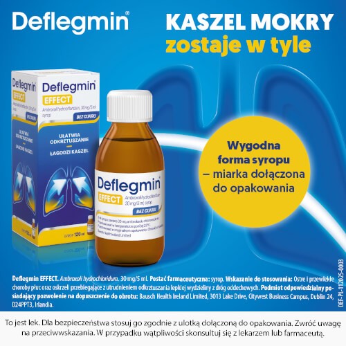 Zdjęcie produktu - 2 Deflegmin Effect syrop 30mg/5ml, 120ml