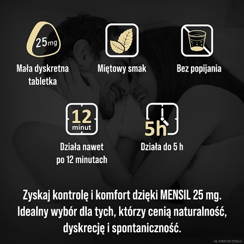 Miniaturka artykułu - #1 Mensil 25 mg, 4 tabletki do rozgryzania i żucia