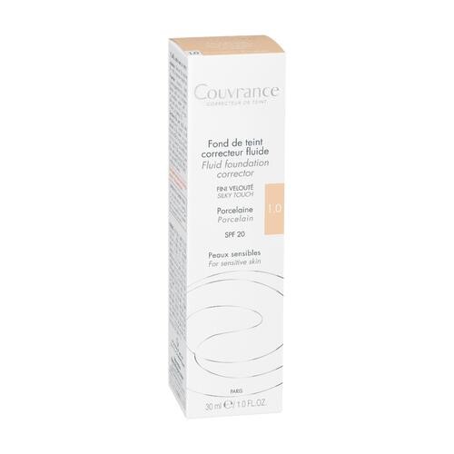 Miniaturka artykułu - #0 AVENE COUVRANCE Fluid korygujący SPF20 Porcelanowy, 30ml