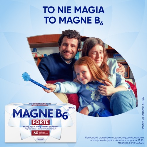 Miniaturka artykułu - #0 Magne B6 Forte, 60 tabletek