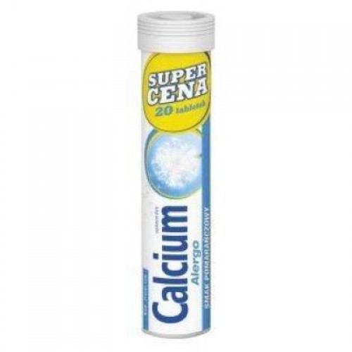 Miniaturka artykułu - #0 Calcium Alergo smak pomarańczowy, 20 tabl. musujących