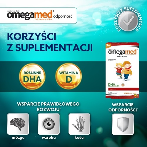 Zdjęcie produktu - 2 Omegamed Odporność 3+ pastylki żelowe do żucia, 30 szt.
