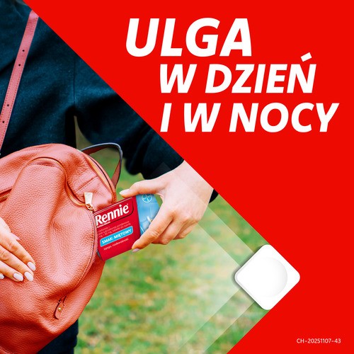 Zdjęcie produktu - 3 Rennie Antacidum smak Miętowy, 24 tabletki do ssania