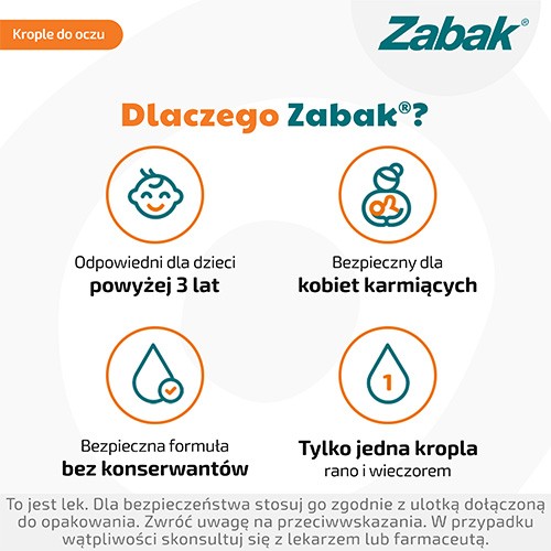 Miniaturka artykułu - #1 ZABAK 0,25 mg/ml Krople do oczu na alergię, 5ml