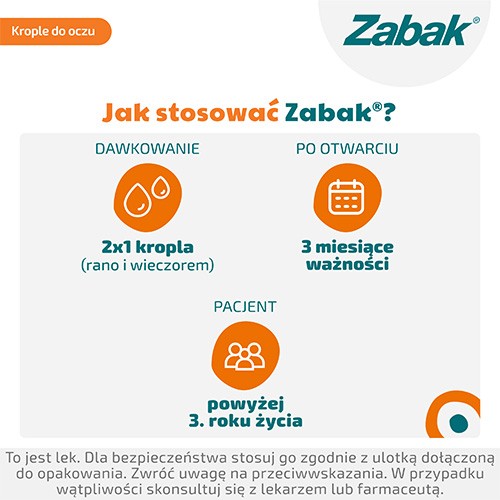 Zdjęcie produktu - 3 ZABAK 0,25 mg/ml Krople do oczu na alergię, 5ml