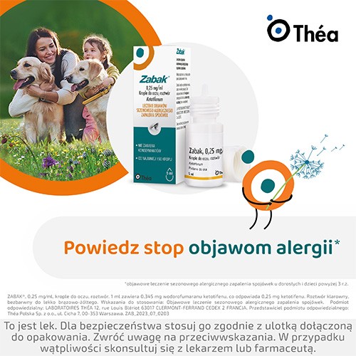 Zdjęcie produktu - 5 ZABAK 0,25 mg/ml Krople do oczu na alergię, 5ml