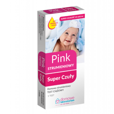 Miniaturka artykułu - #0 Test ciążowy strumieniowy Pink Super Czuły, 1 szt.