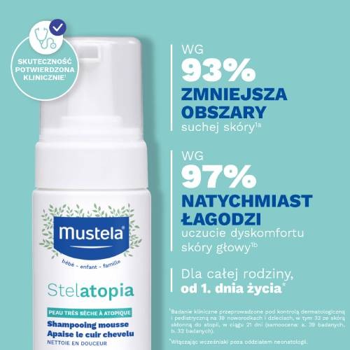 Miniaturka artykułu - #0 MUSTELA STELATOPIA Szampon w piance, 150ml