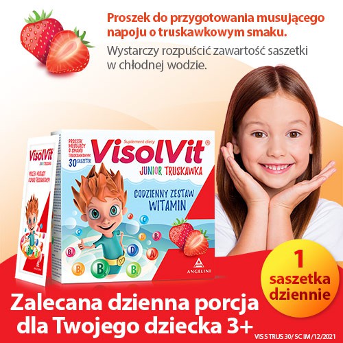 Zdjęcie produktu - 4 Visolvit Junior Truskawka- 30sasz.