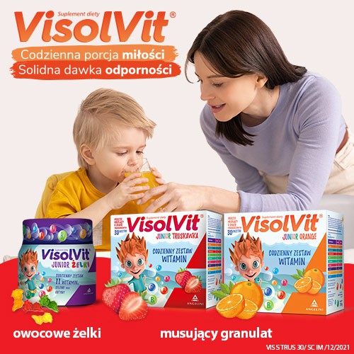 Zdjęcie produktu - 5 Visolvit Junior Truskawka- 30sasz.