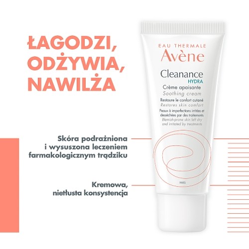 Miniaturka artykułu - #0 AVENE CLEANANCE HYDRA Krem łagodzący, 40ml
