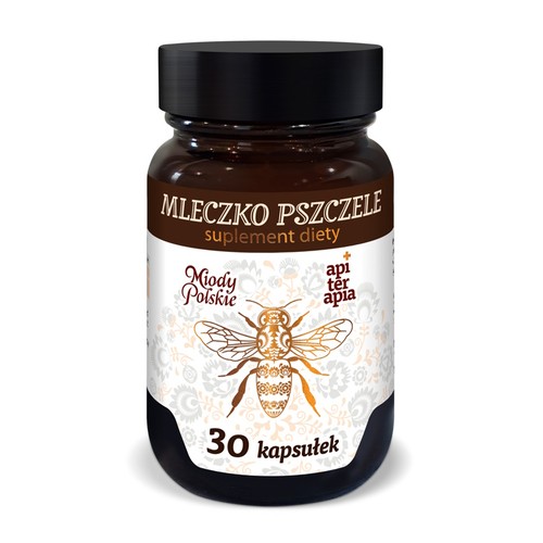 Miniaturka artykułu - #0 Miody Polskie Mleczko pszczele liofilizowane,  30 kapsułek