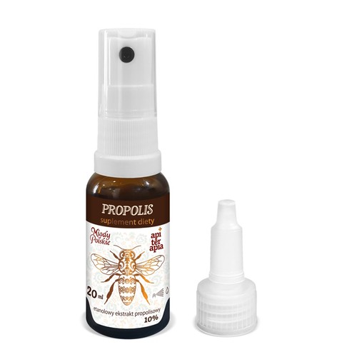 Miniaturka artykułu - #0 Miody Polskie Propolis 10% ekstrakt propolisowy, 20 ml