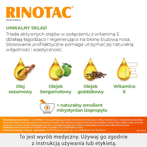 Zdjęcie produktu - 2 RINOTAC spray do nosa- 10ml