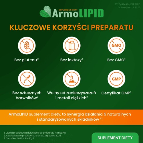 #4 – ArmoLipid, 60 tabl. - Wspomaga obniżanie poziomu cholesterolu LDL 