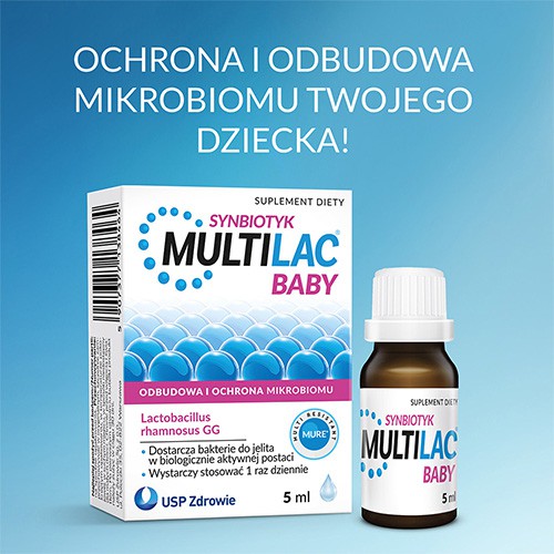 Zdjęcie produktu - 4 Multilac BABY Synbiotyk Krople - 5 ml