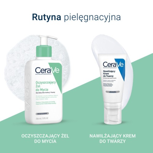 Miniaturka artykułu - #1 CeraVe Oczyszczający żel do mycia dla sk&oacute;ry normalnej i tłustej, 236 ml
