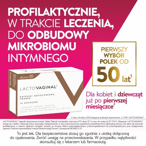 Miniaturka artykułu - #1 LACTOVAGINAL - 14 kapsułek dopochwowych 