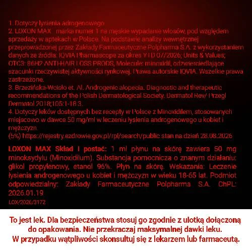#6 – LOXON MAX 5% płyn przeciw wypadaniu włos&oacute;w - 60 ml
