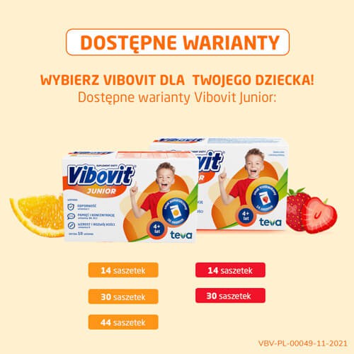 Zdjęcie produktu - 3 Vibovit Junior truskawkowy - 14saszetek