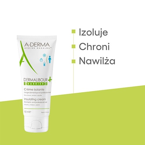 Miniaturka artykułu - #1 A-DERMA DERMALIBOUR+ BARRIER Krem izolujący, 100ml