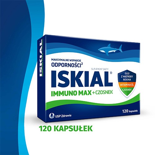Zdjęcie produktu - 0 Iskial Max + Czosnek - 120 kapsułek