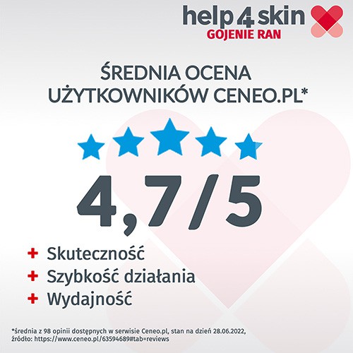 Zdjęcie produktu - 6 Help4skin Gojenie ran żel - 20 g