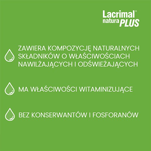 Miniaturka artykułu - #0 Lacrimal Natura Plus krople do oczu - 10ml