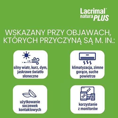 Zdjęcie produktu - 2 Lacrimal Natura Plus krople do oczu - 10ml