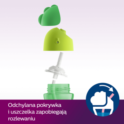 Zdjęcie produktu - 3 AVENT Kubek ze słomką 12m+ zielony 798/01- 300ml
