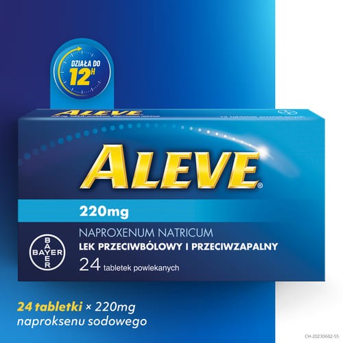 Miniaturka artykułu - #0 Aleve tabletki powlekane 0,22 g - 12 tabletek
