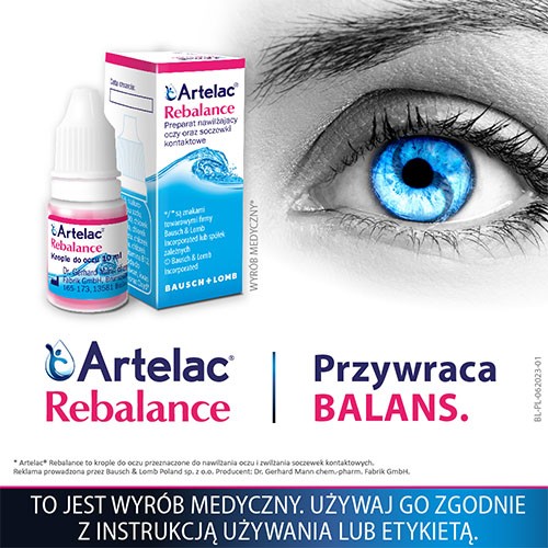 Miniaturka artykułu - #0 Artelac Rebalance krople do oczu, 10 ml