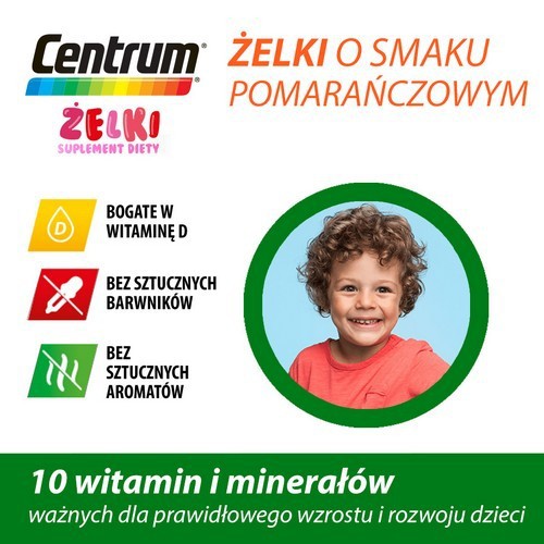 Miniaturka artykułu - #1 Centrum Żelki smak pomarańczowy, 30szt.