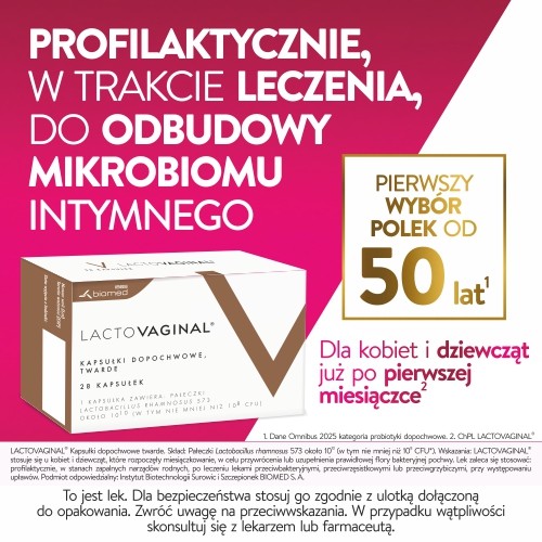 Miniaturka artykułu - #1 LACTOVAGINAL - 28 kapsułek dopochwowych