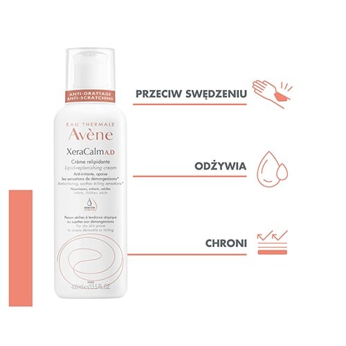 Miniaturka artykułu - #0 AVENE XERACALM A.D Krem uzupełniający lipidy, 400 ml