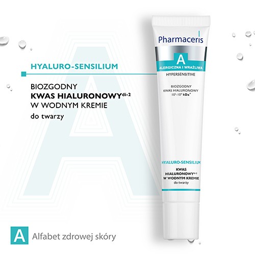 Miniaturka artykułu - #0 PHARMACERIS A HYALURO-SENSILIUM kwas hialuronowy w wodnym kremie, 40ml 