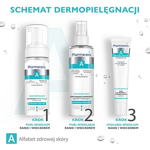 Zdjęcie produktu - 3 PHARMACERIS A HYALURO-SENSILIUM kwas hialuronowy w wodnym kremie, 40ml 