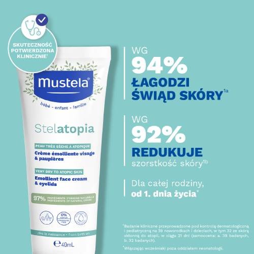 Miniaturka artykułu - #0 MUSTELA Stelatopia Krem do twarzy, 40ml