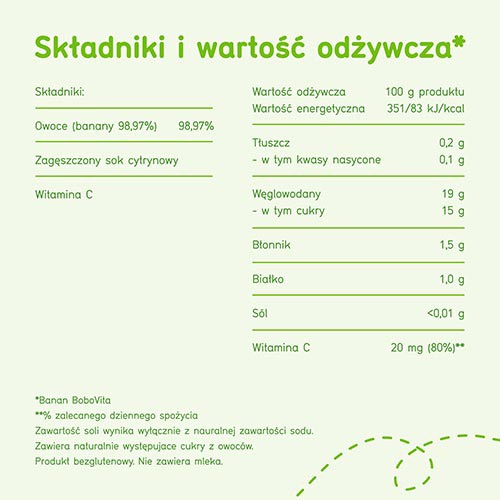 Miniaturka artykułu - #0 BoboVita Deserek banan - 125g