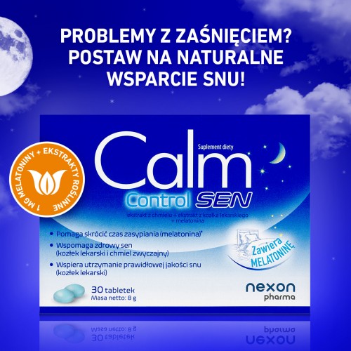 Miniaturka artykułu - #1 Calm Control Sen, 30 tabl. - suplement diety z melatoniną