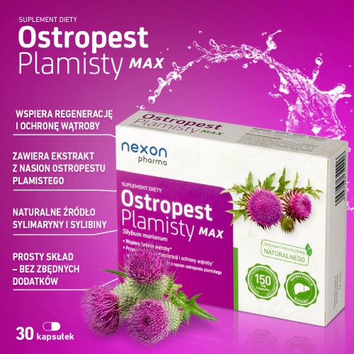 Miniaturka artykułu - #0 Ostropest Plamisty Max Sylimaryna, 30 kaps.