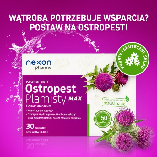 Miniaturka artykułu - #1 Ostropest Plamisty Max Sylimaryna, 30 kaps.