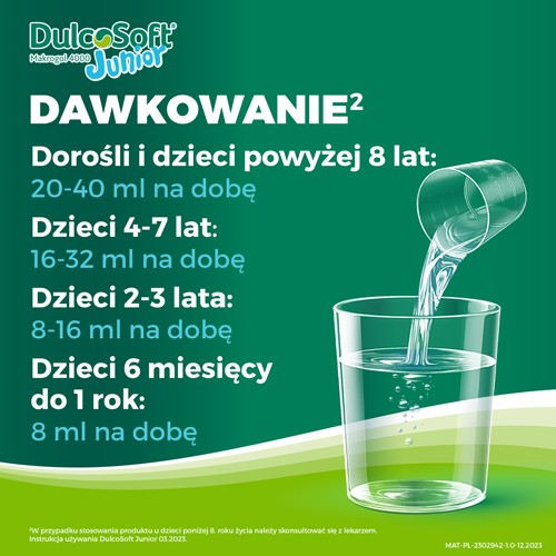 Zdjęcie produktu - 4 Dulcosoft Junior - na zapacia u dzieci od 6 miesiąca życia, 100 ml