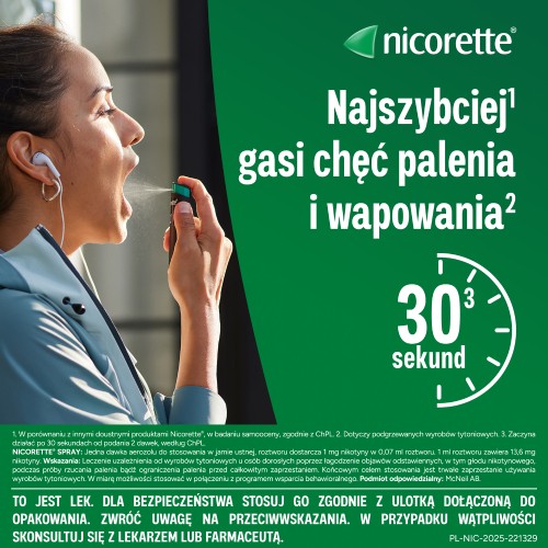 Miniaturka artykułu - #0 Nicorette Cool Berry aerozol 13,6mg/ml - 150 dawek