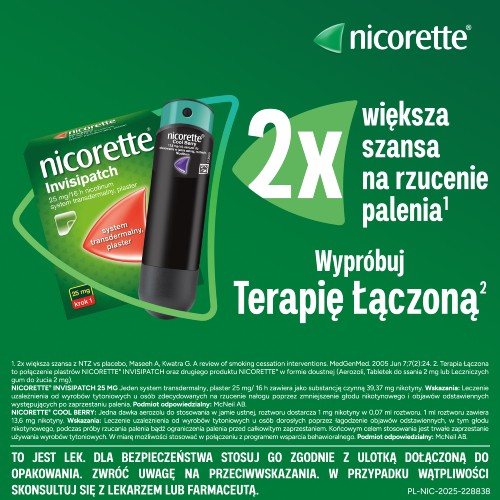 Zdjęcie produktu - 4 Nicorette Cool Berry aerozol 13,6mg/ml - 150 dawek