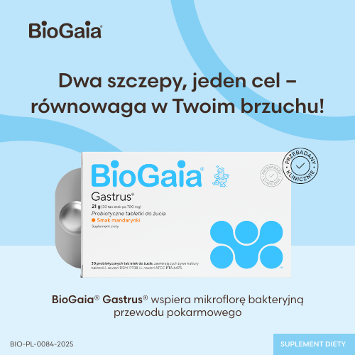 Miniaturka artykułu - #1 BioGaia Gastrus o smaku mandarynkowym, 30 tabl.