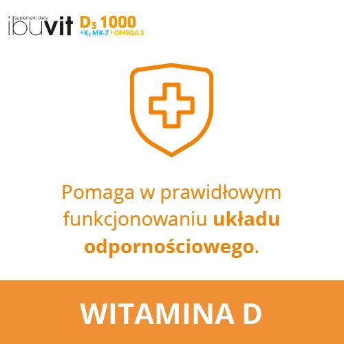 Miniaturka artykułu - #1 Ibuvit D3 1000 + K2 MK-7 Omega 3 - 30kaps.