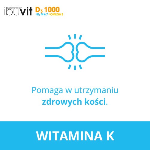 Zdjęcie produktu - 2 Ibuvit D3 1000 + K2 MK-7 Omega 3 - 30kaps.